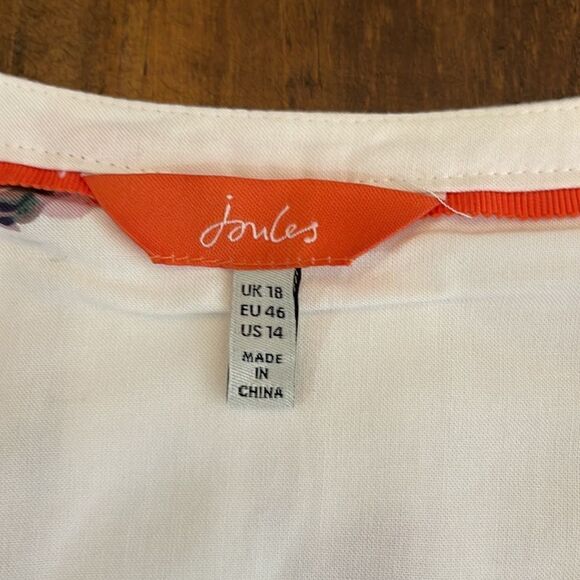 JOULES Floral long sleeve Blouse size 14 - Picture 7 of 8
